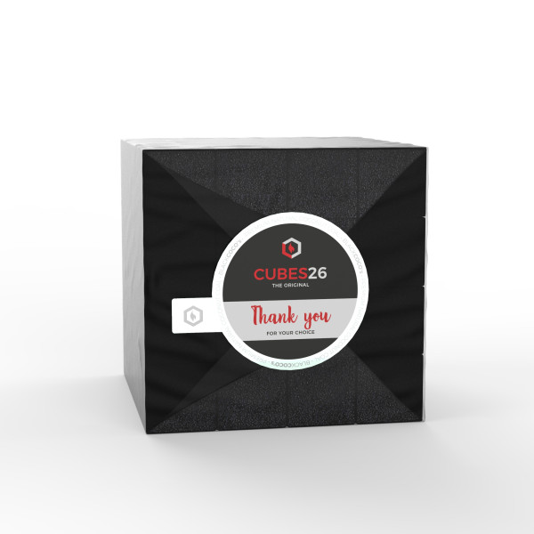 Blackcoco‘s 1KG (Tüte)- Kokosnuss Naturkohle Cubes26 Gastro Pack