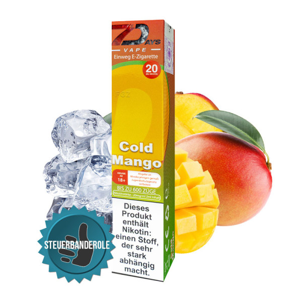 7 Days Vape E-Zigarette 20mg - Cold Mango