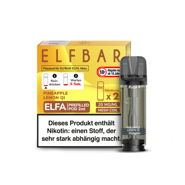 Elf Bar ELFA Pods 20mg (2 Stück) - Pineapple Lemon Qi