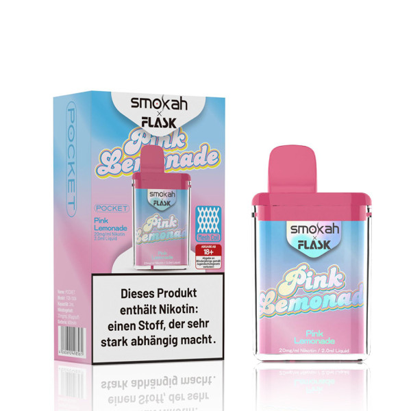 Smokah x Flask Pocket E-Zigarette 600 - Pink Lemonade