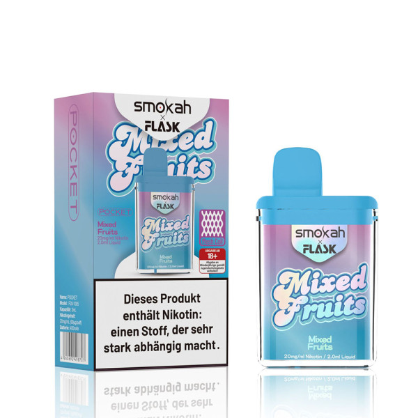 Smokah x Flask Pocket E-Zigarette 600 - Mixed Fruits
