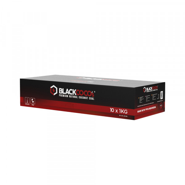 Blackcoco‘s 10KG - Kokosnuss Naturkohle Cubes26 Gastro Pack