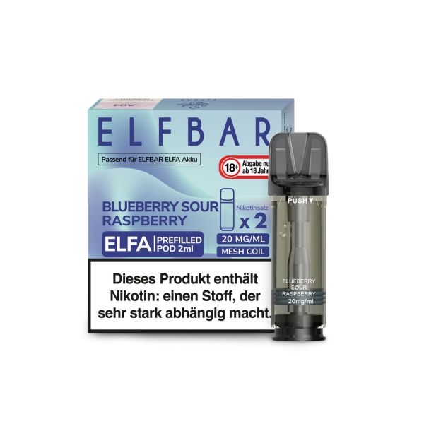Elf Bar ELFA Pods 20mg (2 Stück) - Blueberry Sour Raspberry